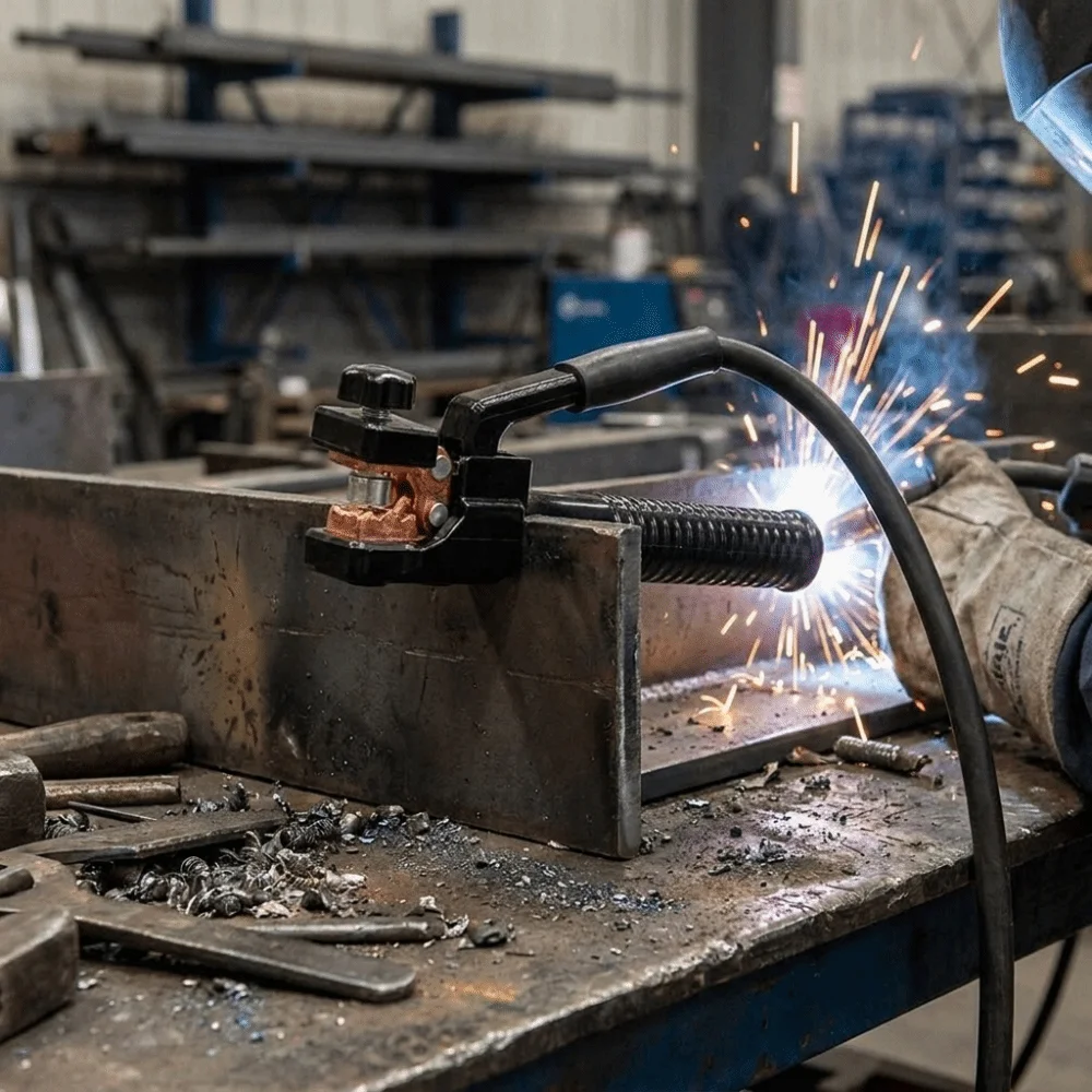 Solid Copper Material Full Copper Welding Clamp Nylon Handle Effective Heat Insulation Welding Electrode Holder Durable
Solid Copper Material Full Copper Welding Clamp Nylon Handle Effective Heat Insulation Welding Electrode Holder Durable