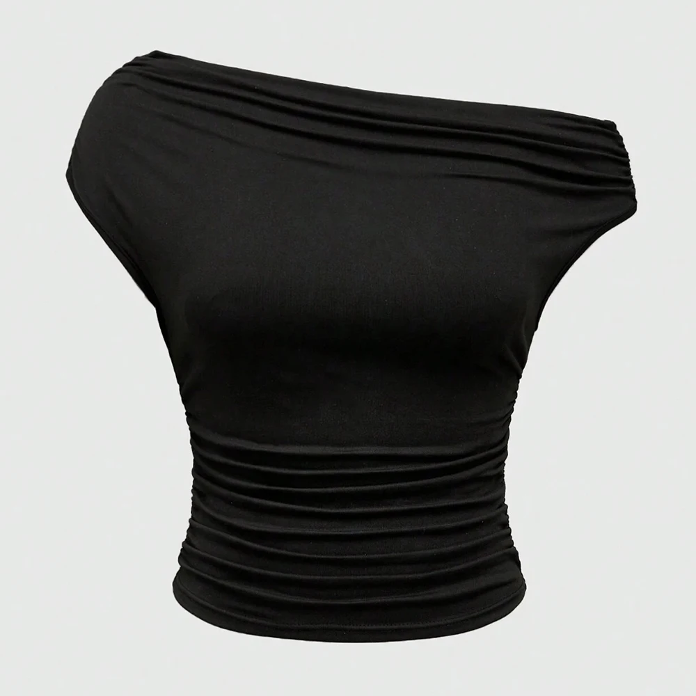 T-Shirts Spring Summer Fitting Slim Simple Solid Color Folds Short Sleeve One-Shoulder Casual T-Shirts For Women
T-Shirts Spring Summer Fitting Slim Simple Solid Color Folds Short Sleeve One-Shoulder Casual T-Shirts For Women