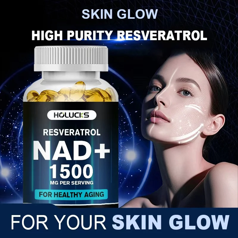 HOLUCKS NAD+ Resveratrol Capsules, Supports Cellular Health, Anti-Aging Defense, Brain Function & Heart Wellness for Men & Women
HOLUCKS NAD+ Resveratrol Capsules, Supports Cellular Health, Anti-Aging Defense, Brain Function & Heart Wellness for Men & Women