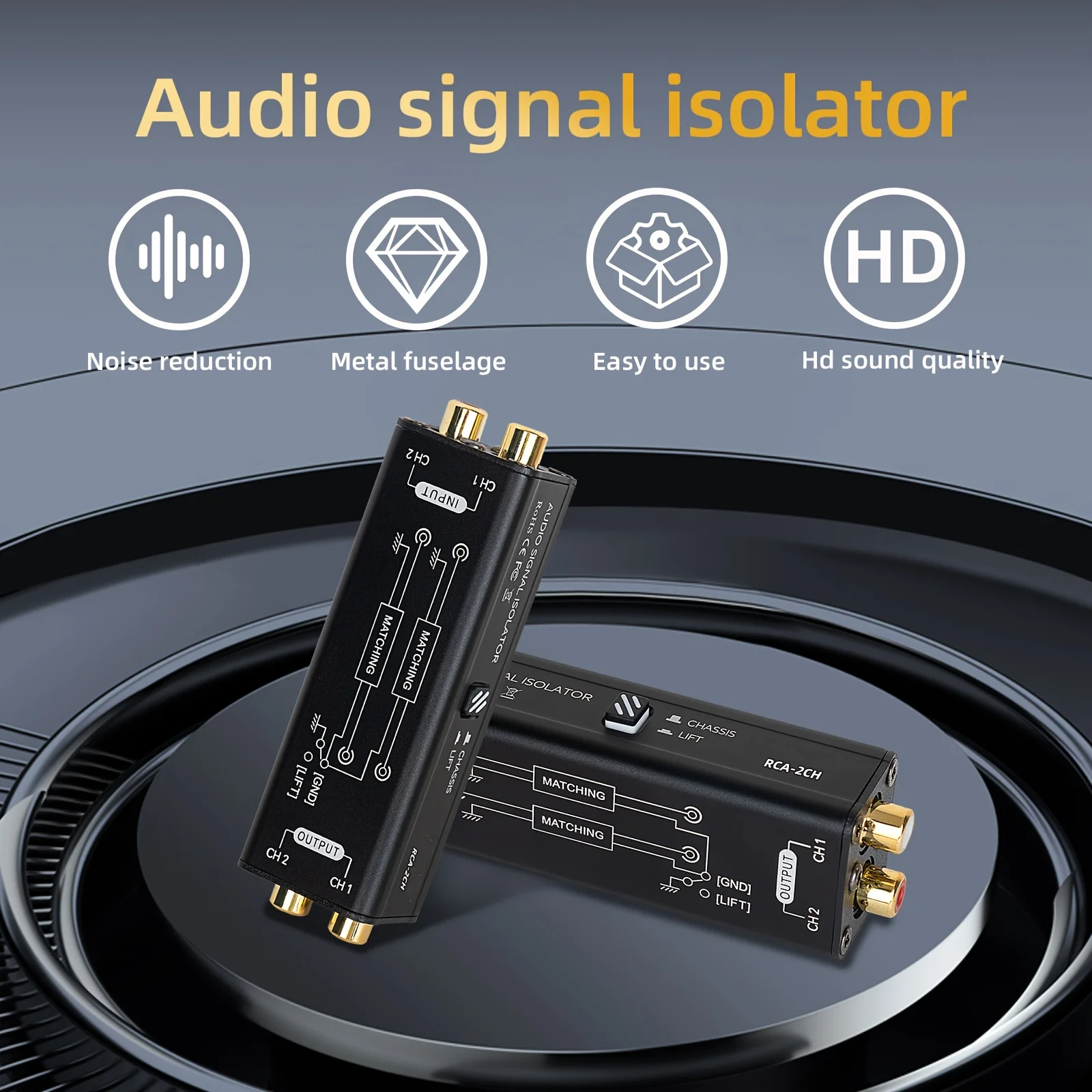 RCA Audio Isolator Current Noise Reduction Eliminate Buzzing Hum Plug & Play for Home Theater DJ Easter Program Party
RCA Audio Isolator Current Noise Reduction Eliminate Buzzing Hum Plug & Play for Home Theater DJ Easter Program Party