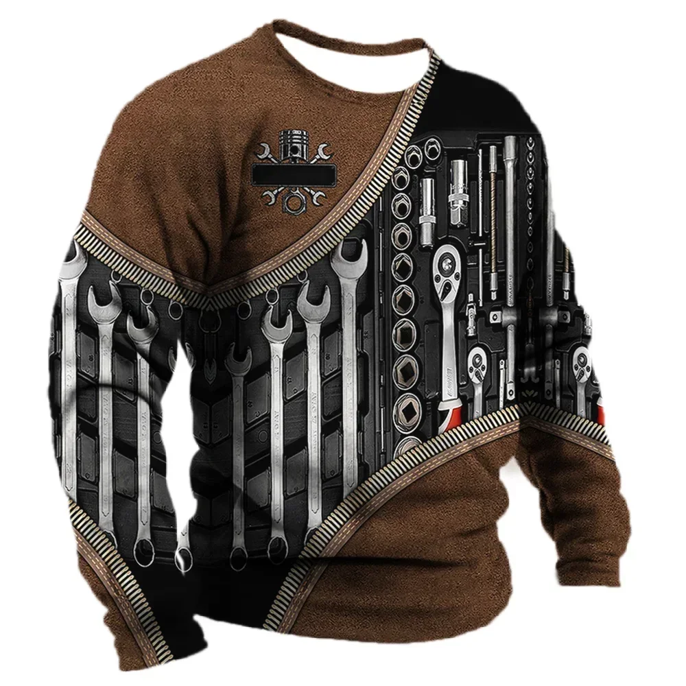 Long Sleeve T-shirt Mechanic Pattern Vintage Men's T shirt Men's Clothing 3D printing Spring and Autumn Casual
Long Sleeve T-shirt Mechanic Pattern Vintage Men's T shirt Men's Clothing 3D printing Spring and Autumn Casual