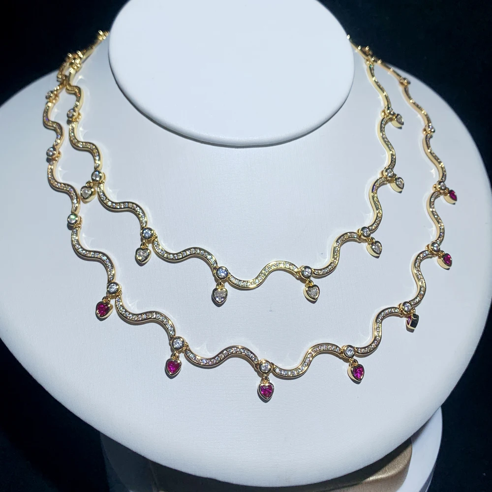 New Arrived Sparking Geometric CZ Wave Bar Link Chain Necklace Trendy Micro Paved 5A Cubic Zirconia Women Choker Jewelry
New Arrived Sparking Geometric CZ Wave Bar Link Chain Necklace Trendy Micro Paved 5A Cubic Zirconia Women Choker Jewelry