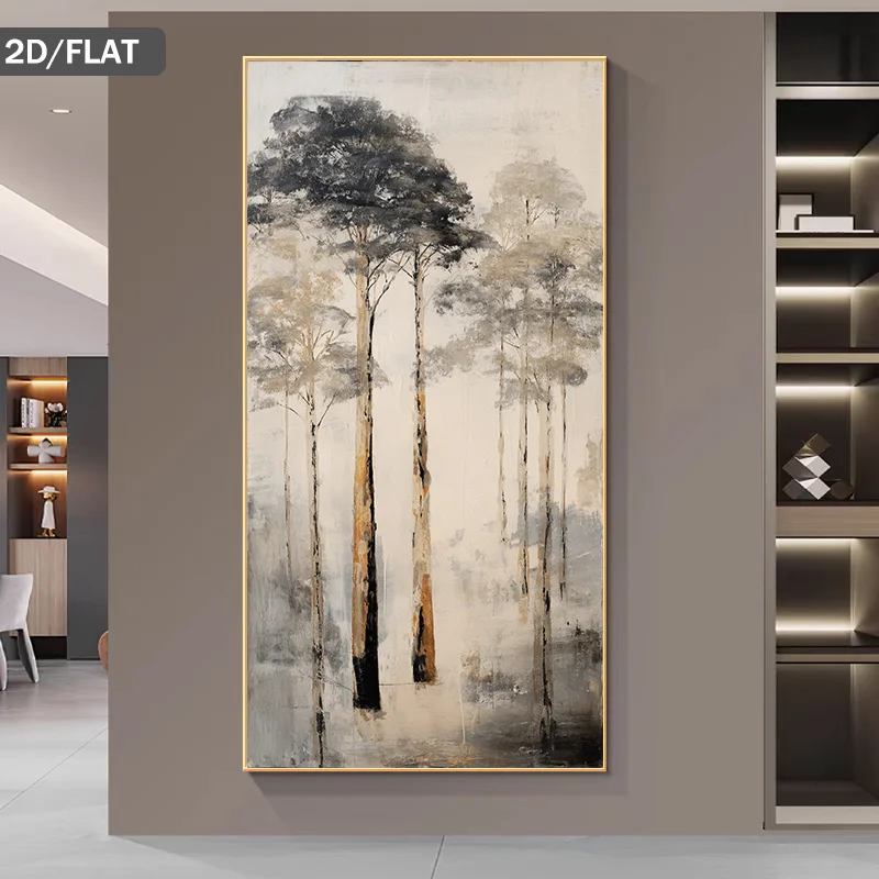 2D Flat Modern Abstract Forest with Tall Trees Canvas Wall Art, Frameless Neutral Minimalist Canvas Prints for Living Room Decor
2D Flat Modern Abstract Forest with Tall Trees Canvas Wall Art, Frameless Neutral Minimalist Canvas Prints for Living Room Decor