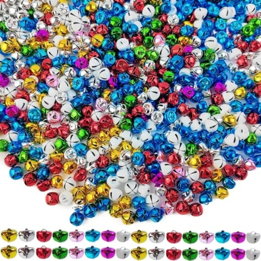 320PCS 0.4inch Jingle Bells for Crafts, 8 Colors Large Jingle Bells Christmas Jingle Bell, Cheerful Sound Craft Bells for Wreat
320PCS 0.4inch Jingle Bells for Crafts, 8 Colors Large Jingle Bells Christmas Jingle Bell, Cheerful Sound Craft Bells for Wreat