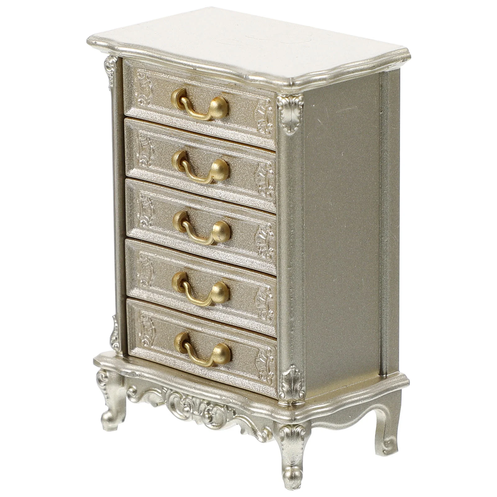 Toy House Vintage Furniture Miniature Bedside Table Model Wood Layout Prop Wooden Ornament Silver
Toy House Vintage Furniture Miniature Bedside Table Model Wood Layout Prop Wooden Ornament Silver