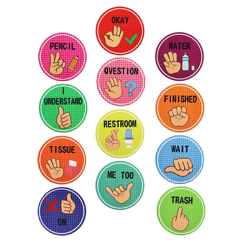 Classroom Gesture Poster Stickers Asl Flash Cards Glossy Film White Cardboard Hand Signals
Classroom Gesture Poster Stickers Asl Flash Cards Glossy Film White Cardboard Hand Signals