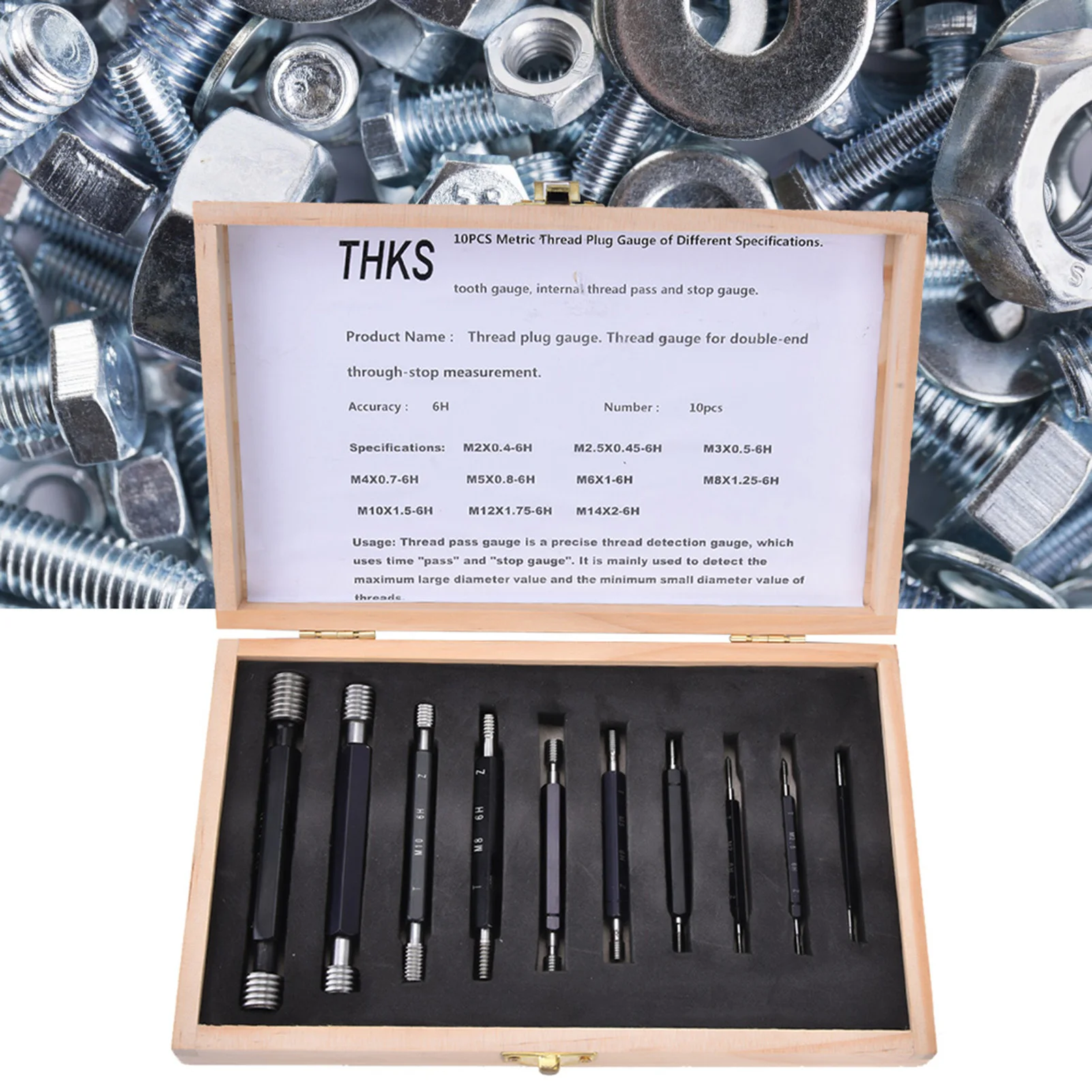 Thread Plug GageHigh Accuracy Double End Through stop Measurement Hand Tool Hand Measurement Tool Thread Plug Gage
Thread Plug GageHigh Accuracy Double End Through stop Measurement Hand Tool Hand Measurement Tool Thread Plug Gage