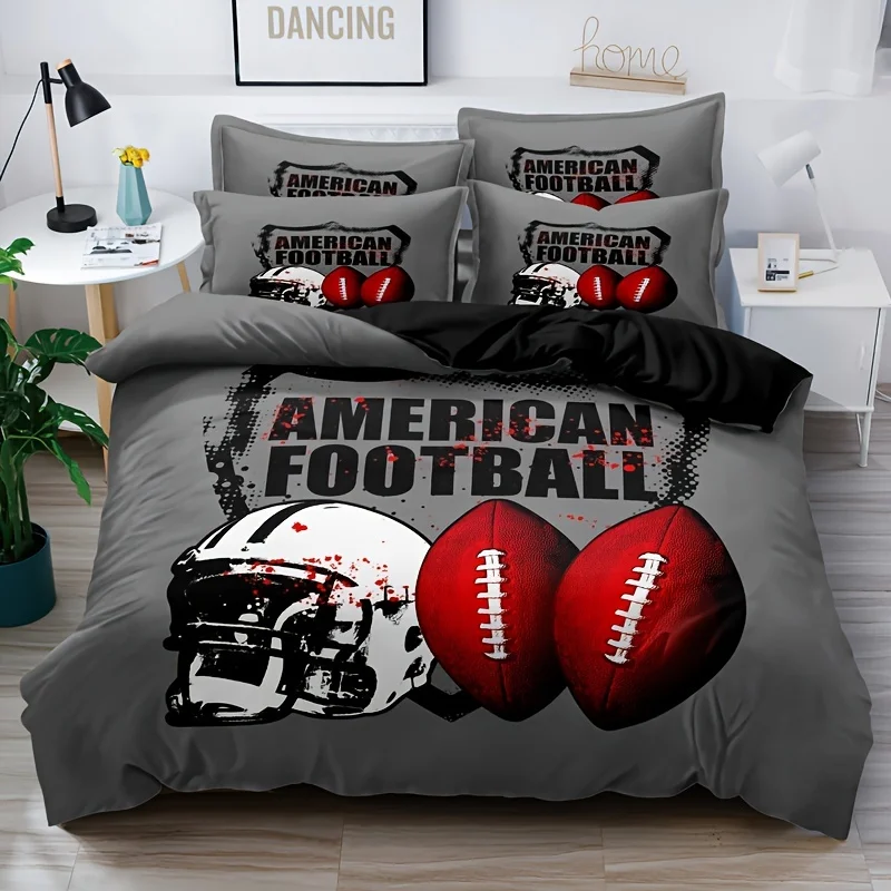 Duvet Cover Set Gray Bottom Double Ball Cap Pattern Down Soft and Comfortable Bedroom and Dormitory Decoration Bedding Set
Duvet Cover Set Gray Bottom Double Ball Cap Pattern Down Soft and Comfortable Bedroom and Dormitory Decoration Bedding Set
