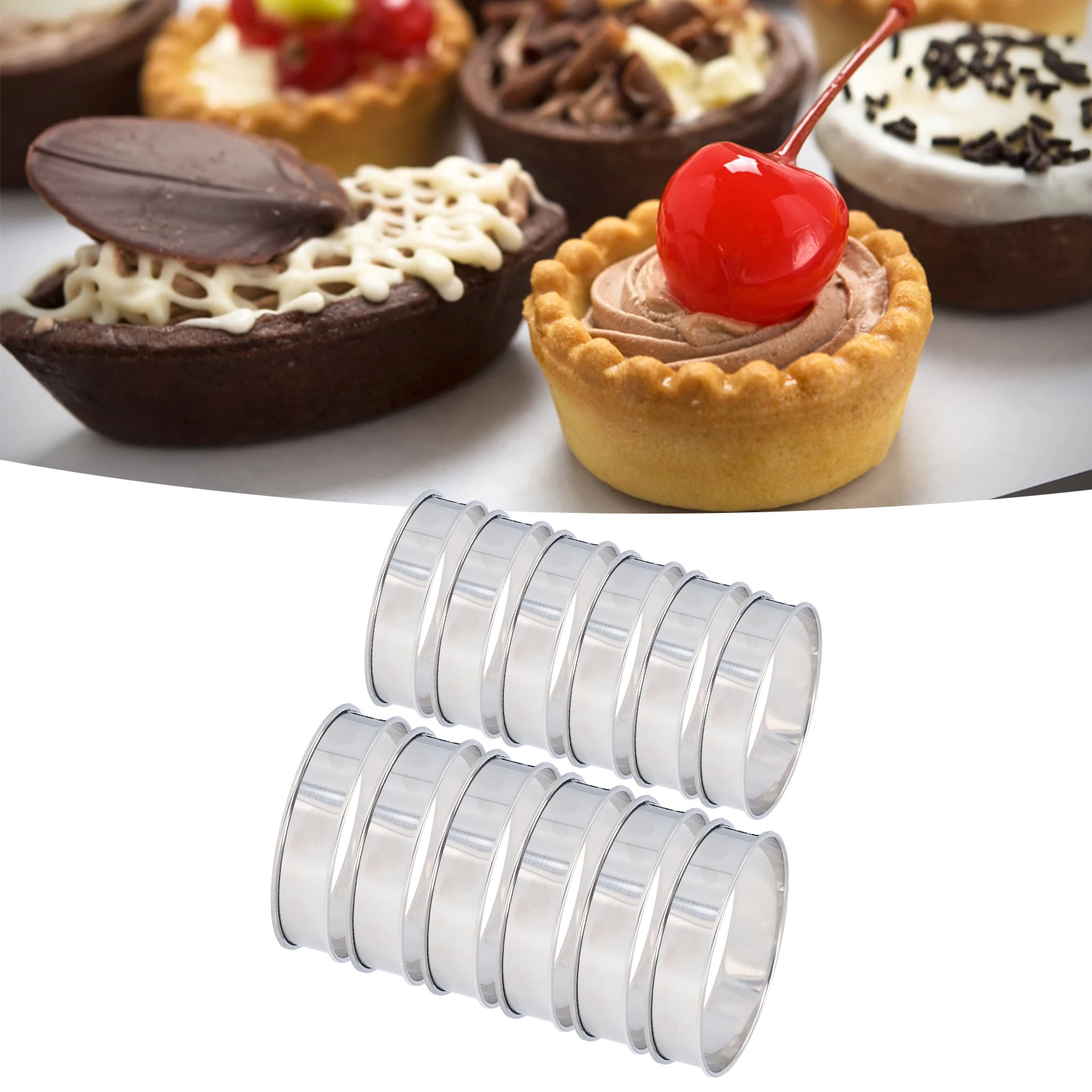 Crumpet Rings Wide Application English Muffin Rings Double Volume Design DIY Production Easy Demoulding for Cake for Hamburger
Crumpet Rings Wide Application English Muffin Rings Double Volume Design DIY Production Easy Demoulding for Cake for Hamburger