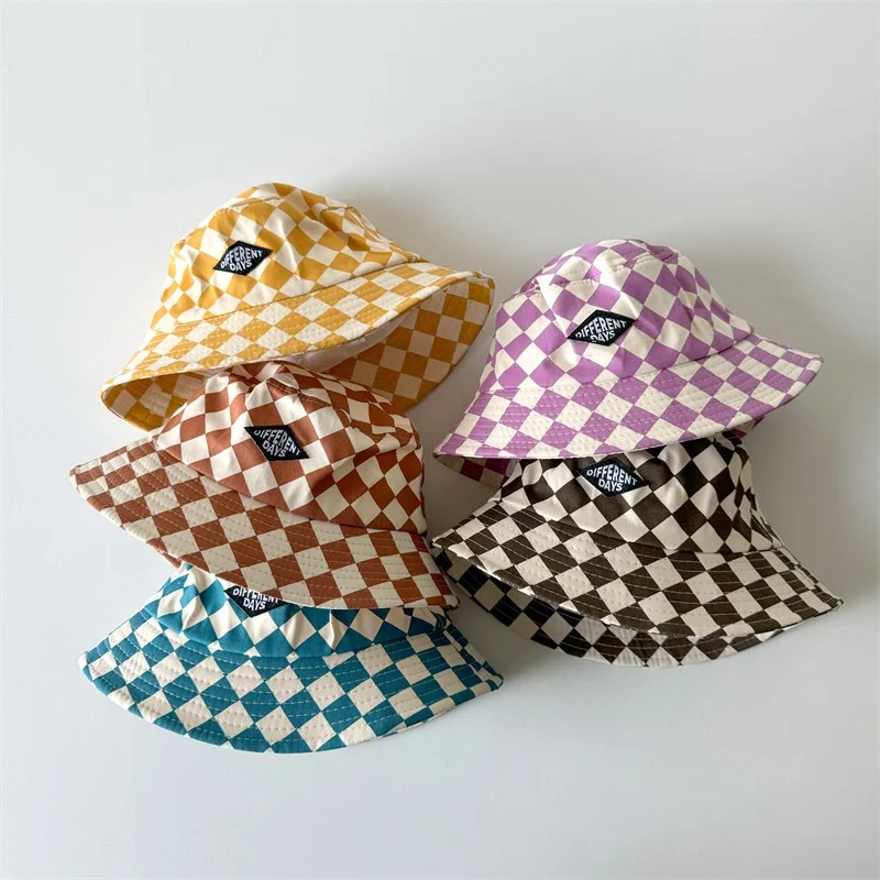 2026 Summer Korean Style 1-4Y Boys Kids Checkerboard Bucket Hat Letter Embroidery Girls Sun Hat Casual Wide Brim Cap
2026 Summer Korean Style 1-4Y Boys Kids Checkerboard Bucket Hat Letter Embroidery Girls Sun Hat Casual Wide Brim Cap