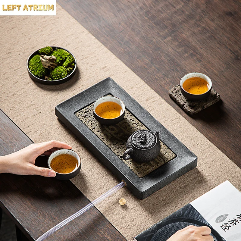 Black Basalt Tea Tray Drainable Hand Carved Phoenix Pattern Rectangular Vintage Chinese Gongfu Tea Tray Home Decor Gift 30x15cm
Black Basalt Tea Tray Drainable Hand Carved Phoenix Pattern Rectangular Vintage Chinese Gongfu Tea Tray Home Decor Gift 30x15cm