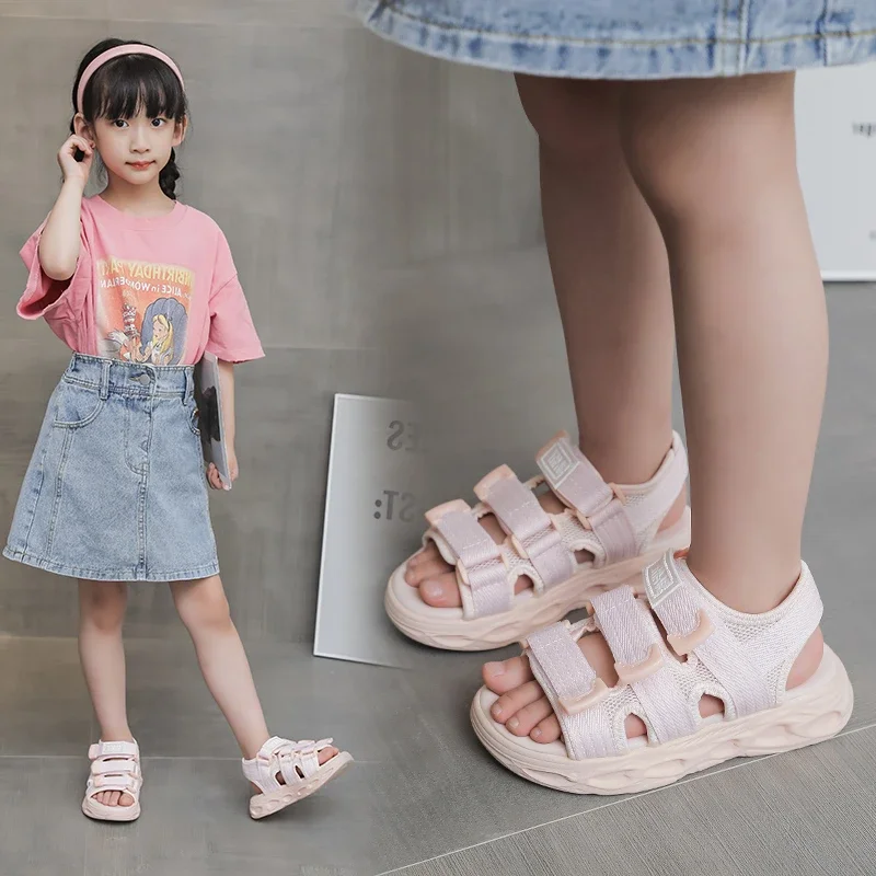 Girls Sandals Soft Sole Open Toes Comfortable Kids Beach Shoes Hook&loop Trendy 2025 Summer New Children Casual Shoes Non-slip
Girls Sandals Soft Sole Open Toes Comfortable Kids Beach Shoes Hook&loop Trendy 2025 Summer New Children Casual Shoes Non-slip