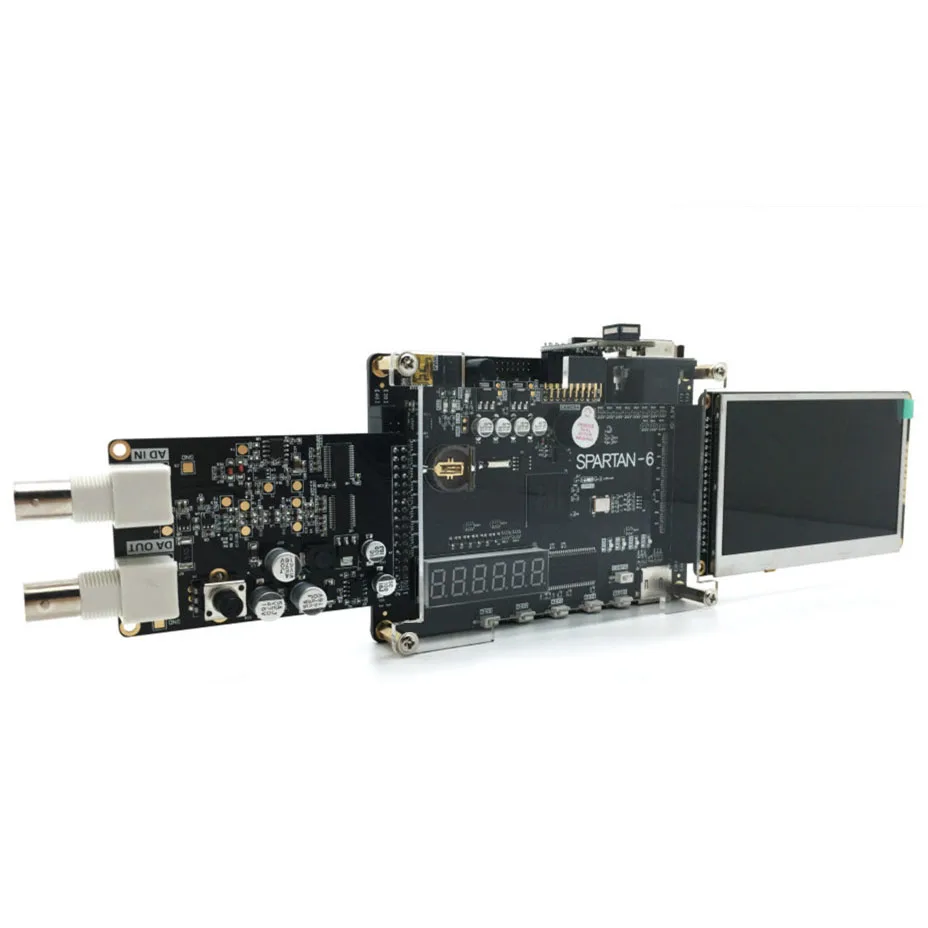 Educational Demo kit FPGA Development Board Spartan6 XC6SLX16 PCB Card with 256Mb-SDRAM SD-Card Camera VGA AD/DA LCD TFT
Educational Demo kit FPGA Development Board Spartan6 XC6SLX16 PCB Card with 256Mb-SDRAM SD-Card Camera VGA AD/DA LCD TFT