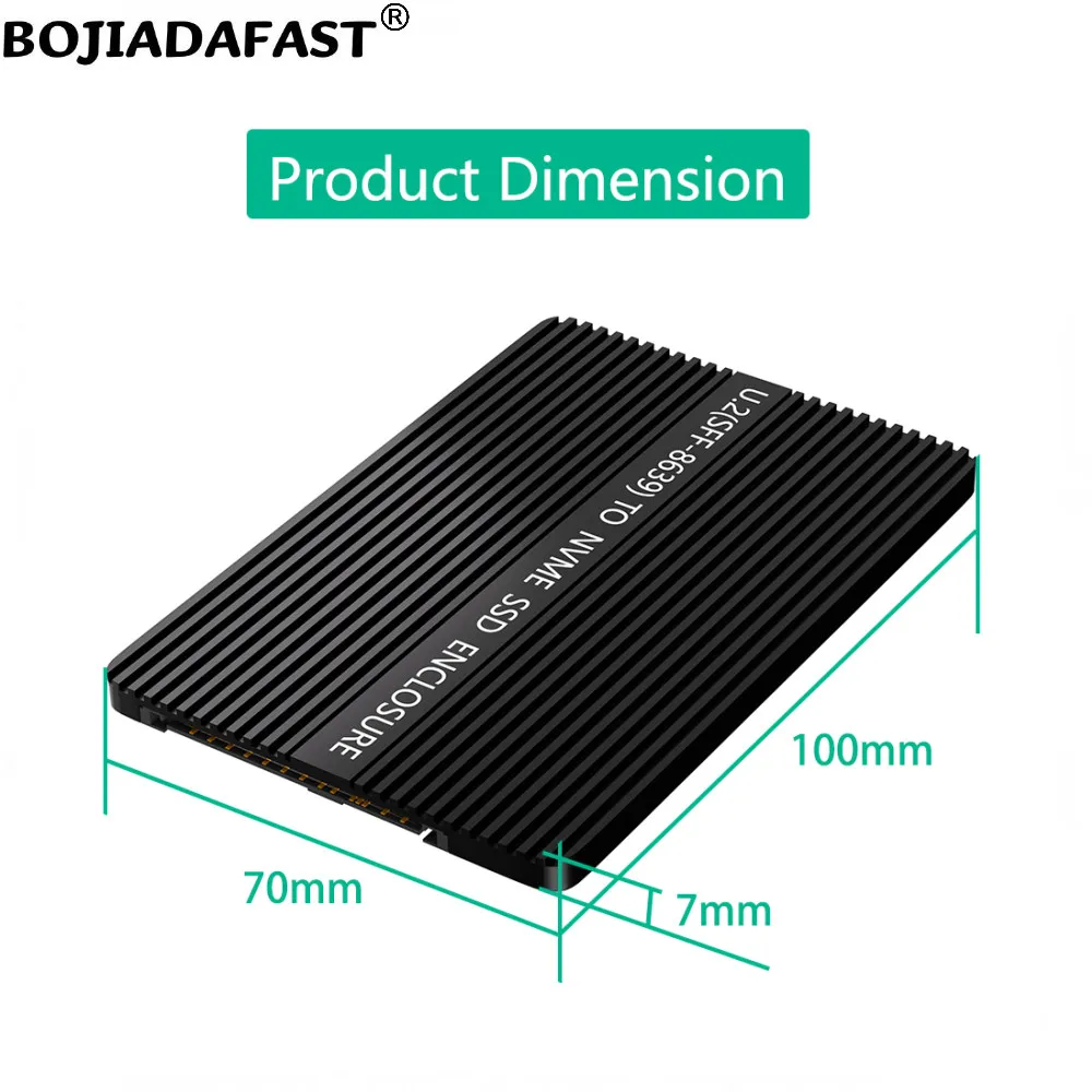 U.2 SFF-8639 Connector to NGFF M.2 M-Key 2280 M2 NVME SSD Enclosure Case Aluminum
U.2 SFF-8639 Connector to NGFF M.2 M-Key 2280 M2 NVME SSD Enclosure Case Aluminum
