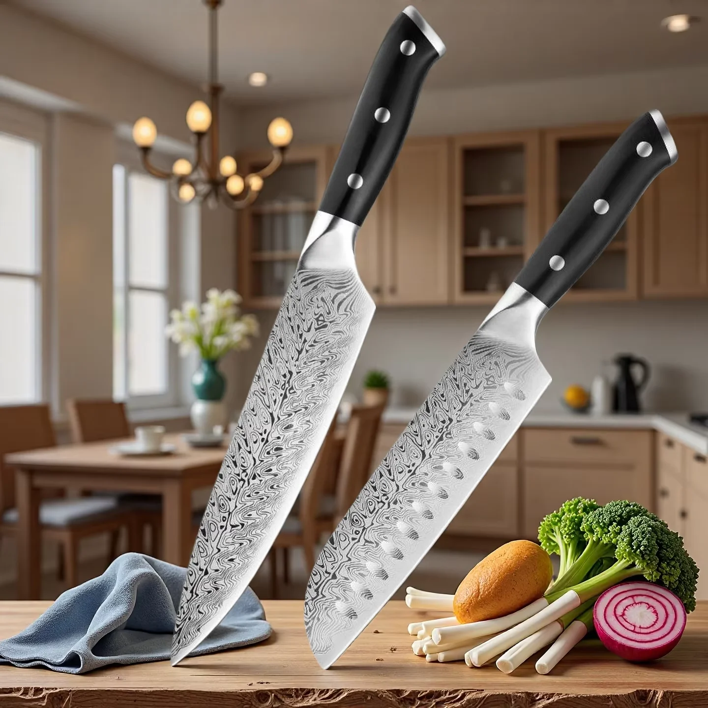 Sharp Santoku Knife Set Fishbone Pattern Kitchen Chef Knives for Cutting Meat Vegetables And Other Foods - Coltello Cucina
Sharp Santoku Knife Set Fishbone Pattern Kitchen Chef Knives for Cutting Meat Vegetables And Other Foods - Coltello Cucina