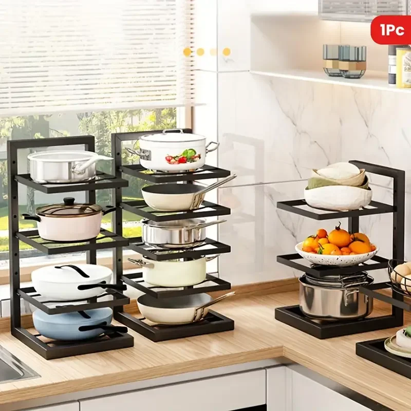 1pc Height Adjustable 3/4 Layer Pot Rack Storage Rack Stainless Steel Under Sink Household Cabinet Rack Kitchen Supplies
1pc Height Adjustable 3/4 Layer Pot Rack Storage Rack Stainless Steel Under Sink Household Cabinet Rack Kitchen Supplies