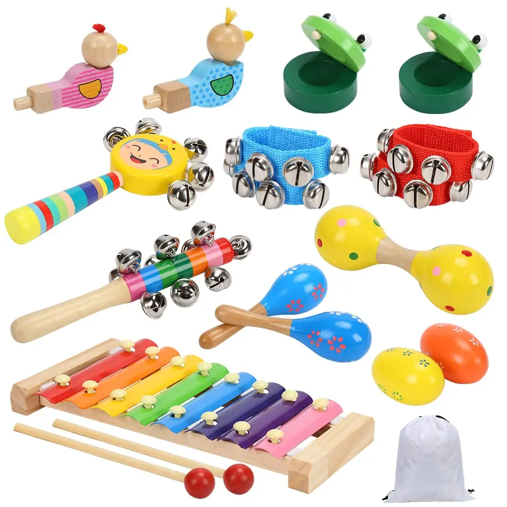 Kids Musical Instruments Wooden Percussion Toys for Boys Girls Toddler Music Set w/ Xylophone Maracas Children Educational Gift
Kids Musical Instruments Wooden Percussion Toys for Boys Girls Toddler Music Set w/ Xylophone Maracas Children Educational Gift