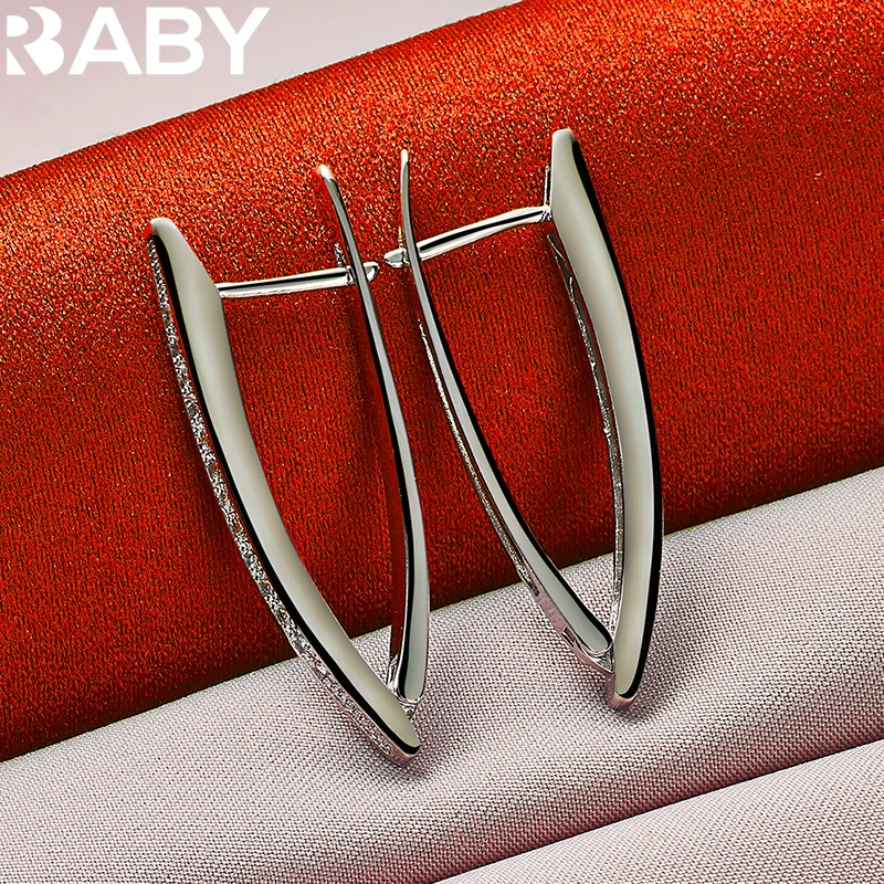 925 Sterling Silver Zircon V-Shape Earrings For Women Wedding Engagement Fashion Party Trend Accessories Charm Popular Jewelry
925 Sterling Silver Zircon V-Shape Earrings For Women Wedding Engagement Fashion Party Trend Accessories Charm Popular Jewelry