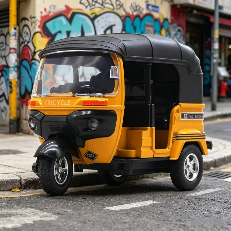 Indian tricycle alloy toy, boy's simulation alloy car model, children's springback toy car, decorative item
Indian tricycle alloy toy, boy's simulation alloy car model, children's springback toy car, decorative item