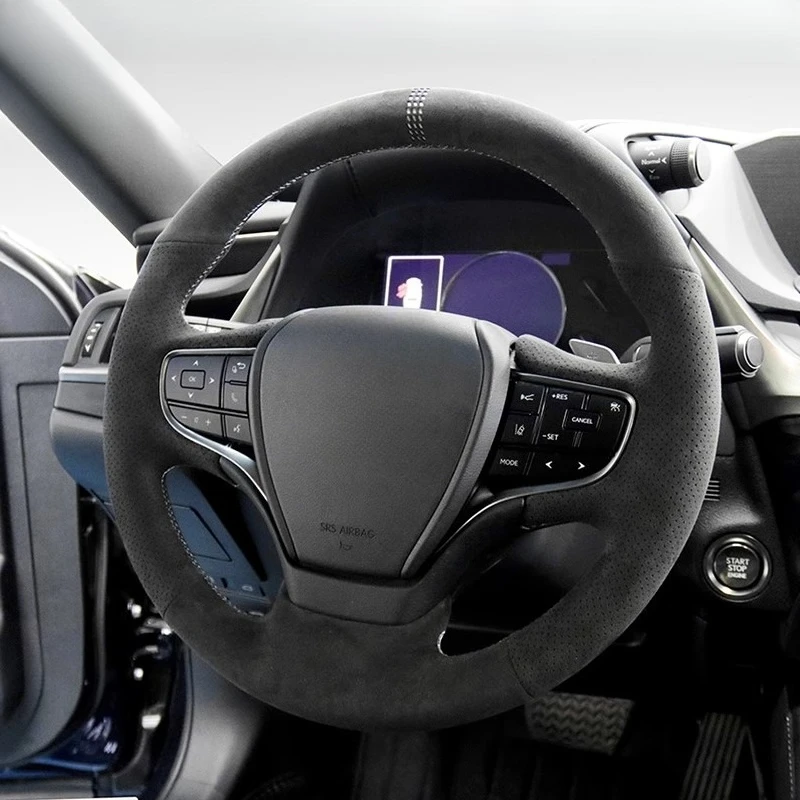 Для Lexus UX260h ES200 ES300h 2018-2021 Нескользящий замшевый чехол на руль автомобиля с ручной прошивкой
Для Lexus UX260h ES200 ES300h 2018-2021 Нескользящий замшевый чехол на руль автомобиля с ручной прошивкой