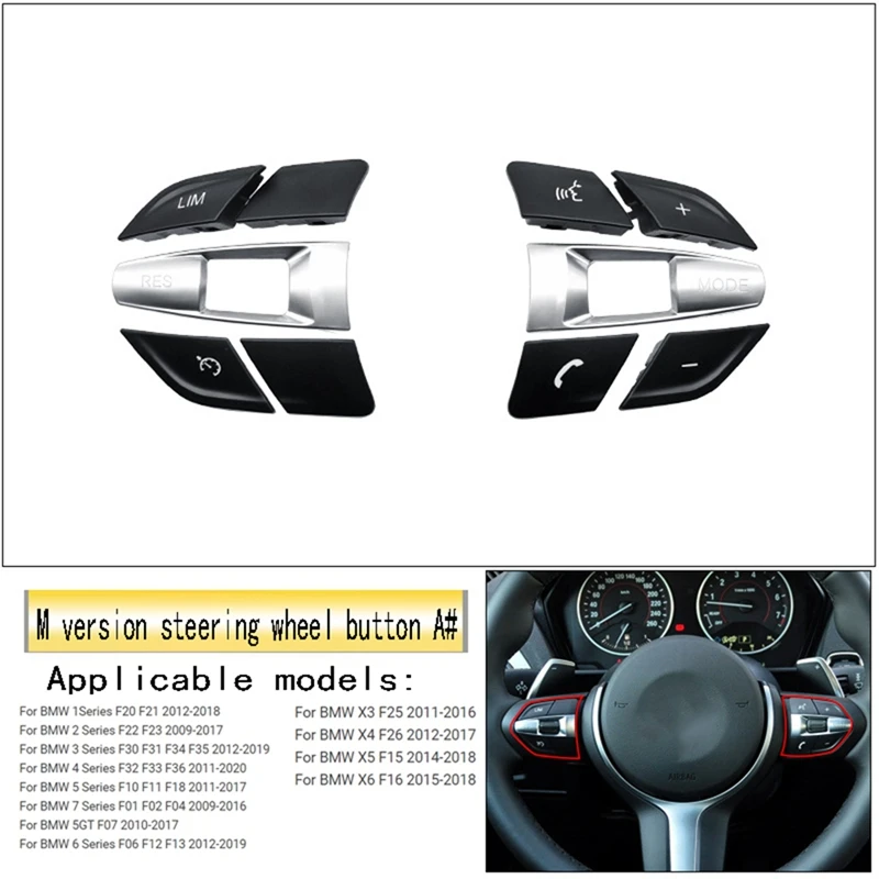 Car Steering Wheel Button For BMW F10 F11 F30 F31 F34 F01 F02 F07 F06 F12 F25 F26 F15 F16 M2 M3 M4
Car Steering Wheel Button For BMW F10 F11 F30 F31 F34 F01 F02 F07 F06 F12 F25 F26 F15 F16 M2 M3 M4