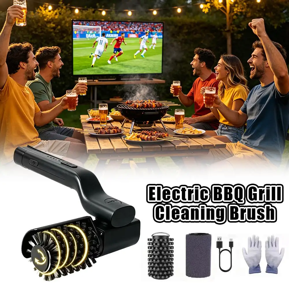 360° Rotatable Electric BBQ Grill Cleaning Brush, Stainless Steel Bristles USB Rechargeable Multispeed Power Scrubber
360° Rotatable Electric BBQ Grill Cleaning Brush, Stainless Steel Bristles USB Rechargeable Multispeed Power Scrubber