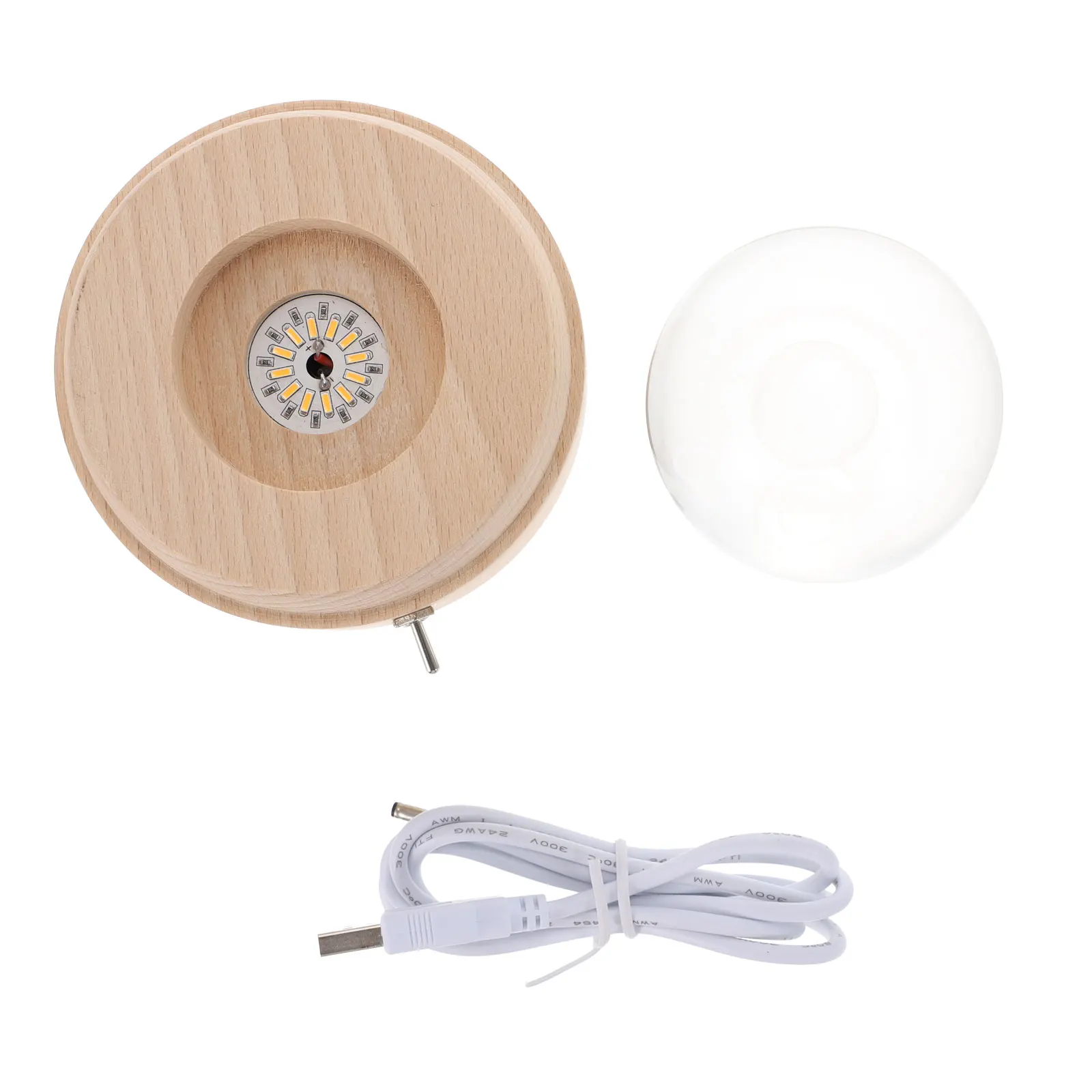 Delicate Crystal Ball Lamp LED Night Light Wooden Pattern Smooth Texture Music Rotatable Romantic Table Lamp for Home
Delicate Crystal Ball Lamp LED Night Light Wooden Pattern Smooth Texture Music Rotatable Romantic Table Lamp for Home