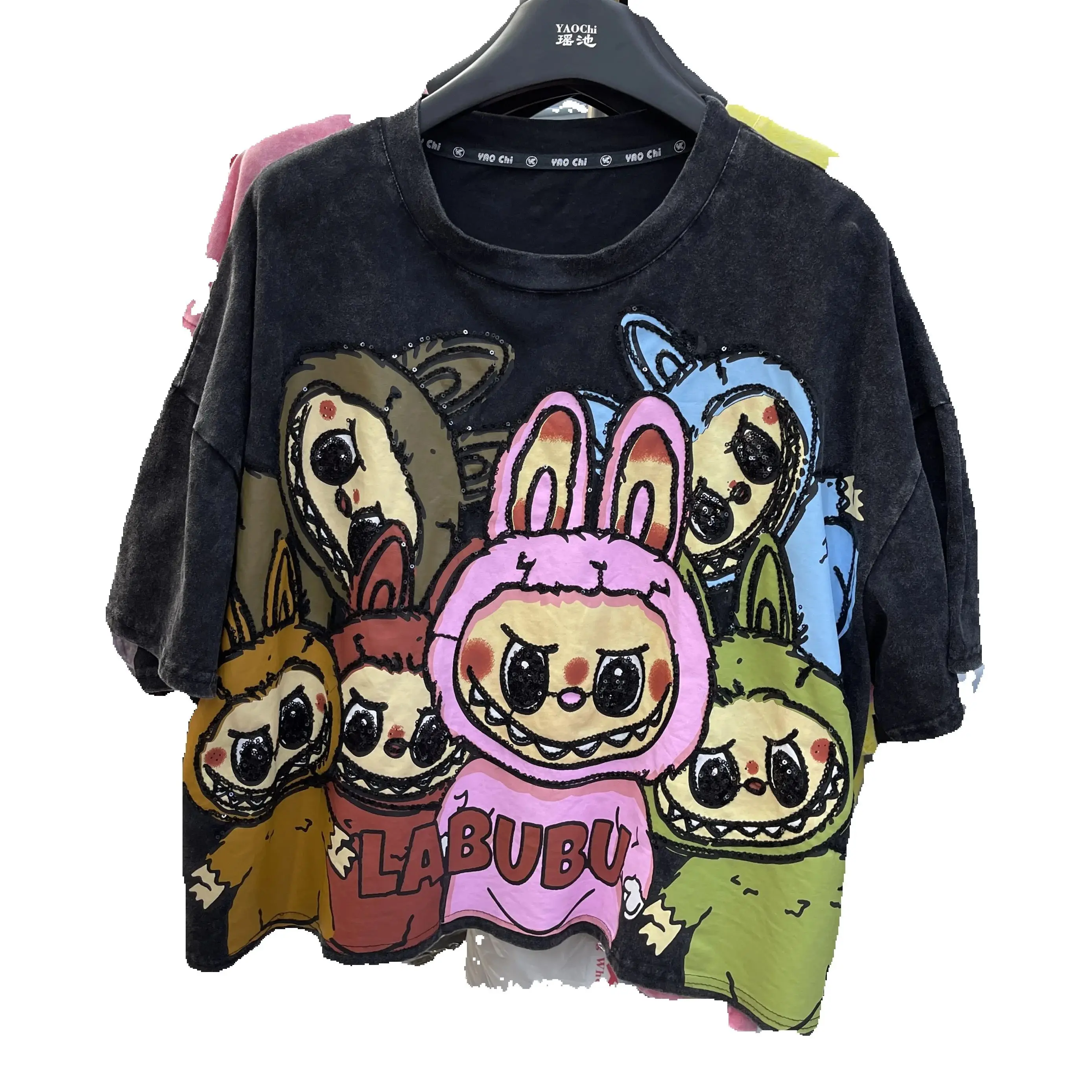 Trendy Sequins Cartoon Printed Women Short Sleeve T-shirt All-match Oversize Pullover Top Streetwear Loose O-neck Students Tees
Trendy Sequins Cartoon Printed Women Short Sleeve T-shirt All-match Oversize Pullover Top Streetwear Loose O-neck Students Tees