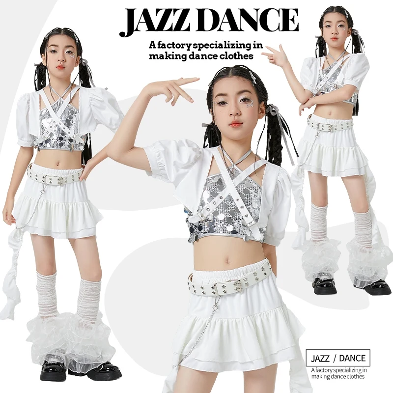 Детский день, костюмы для джазовых танцев для девочек, групповой серебряный жилет, белые юбки нестандартной формы, костюм в стиле хип-хоп, DQS19141
Детский день, костюмы для джазовых танцев для девочек, групповой серебряный жилет, белые юбки нестандартной формы, костюм в стиле хип-хоп, DQS19141