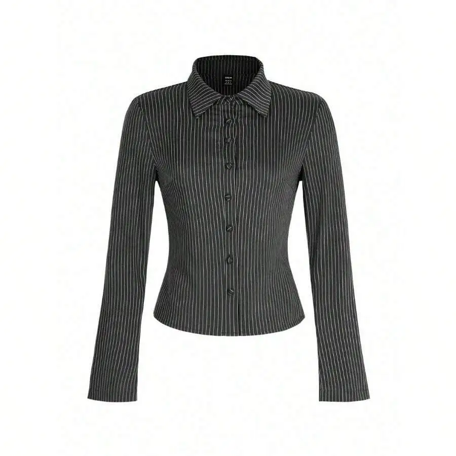 Womens Striped Button Down Long Sleeve Casual Shirt Autumn
Womens Striped Button Down Long Sleeve Casual Shirt Autumn