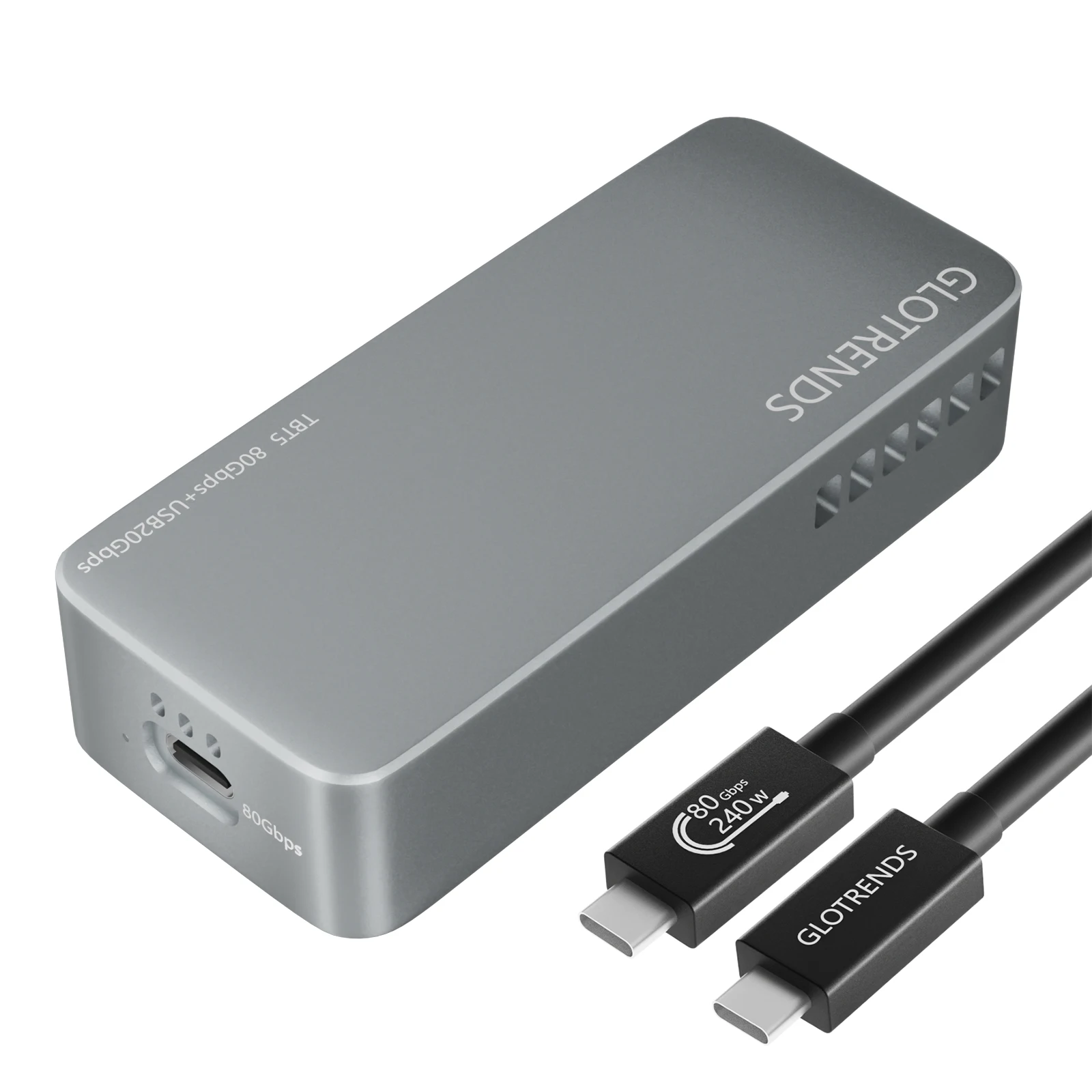 80Gbps M.2 NVMe SSD Enclosure, Compatible with Thunderbolt 5/4/3/USB4 and USB 3.2(20Gbps)/3.1/3.0/2.0
80Gbps M.2 NVMe SSD Enclosure, Compatible with Thunderbolt 5/4/3/USB4 and USB 3.2(20Gbps)/3.1/3.0/2.0