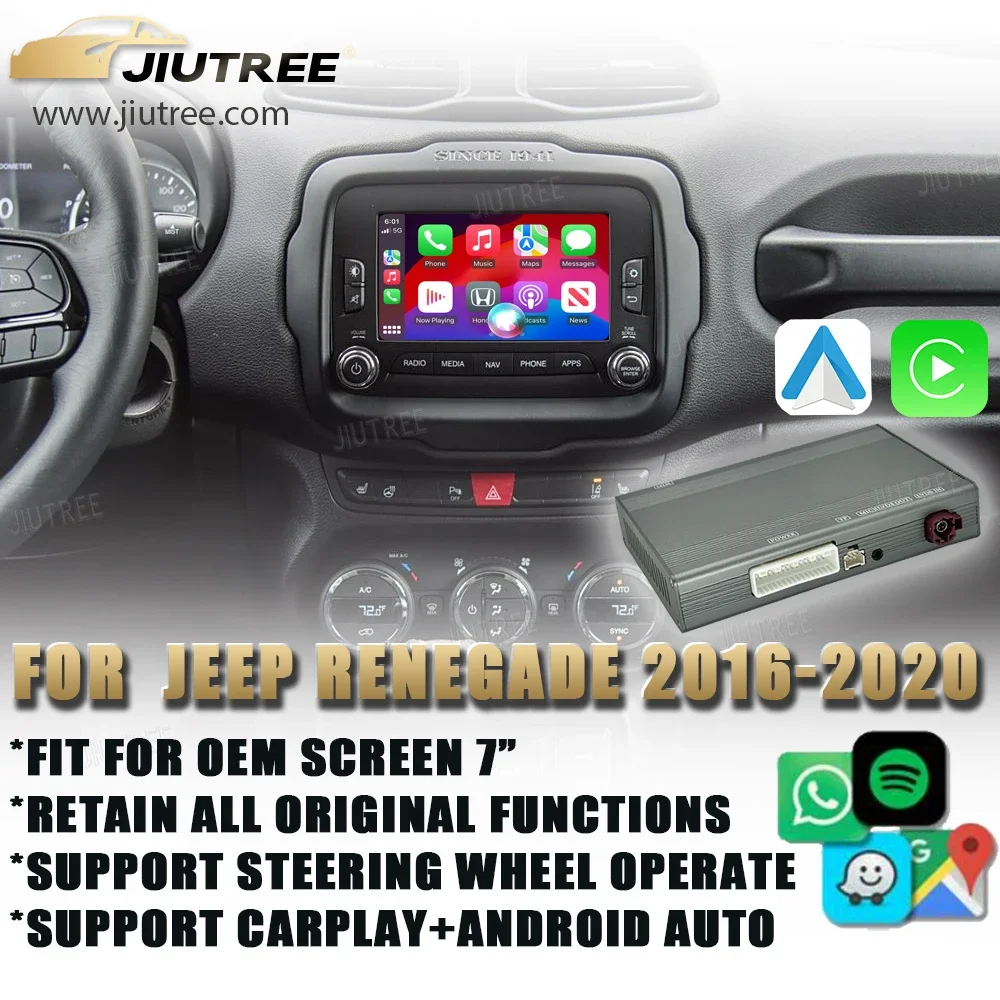 Система Linux для Jeep Renegade 2016-2020, декодер, беспроводной CarPlay, Android, авто стерео, обновление, OEM-экран, модернизация
Система Linux для Jeep Renegade 2016-2020, декодер, беспроводной CarPlay, Android, авто стерео, обновление, OEM-экран, модернизация