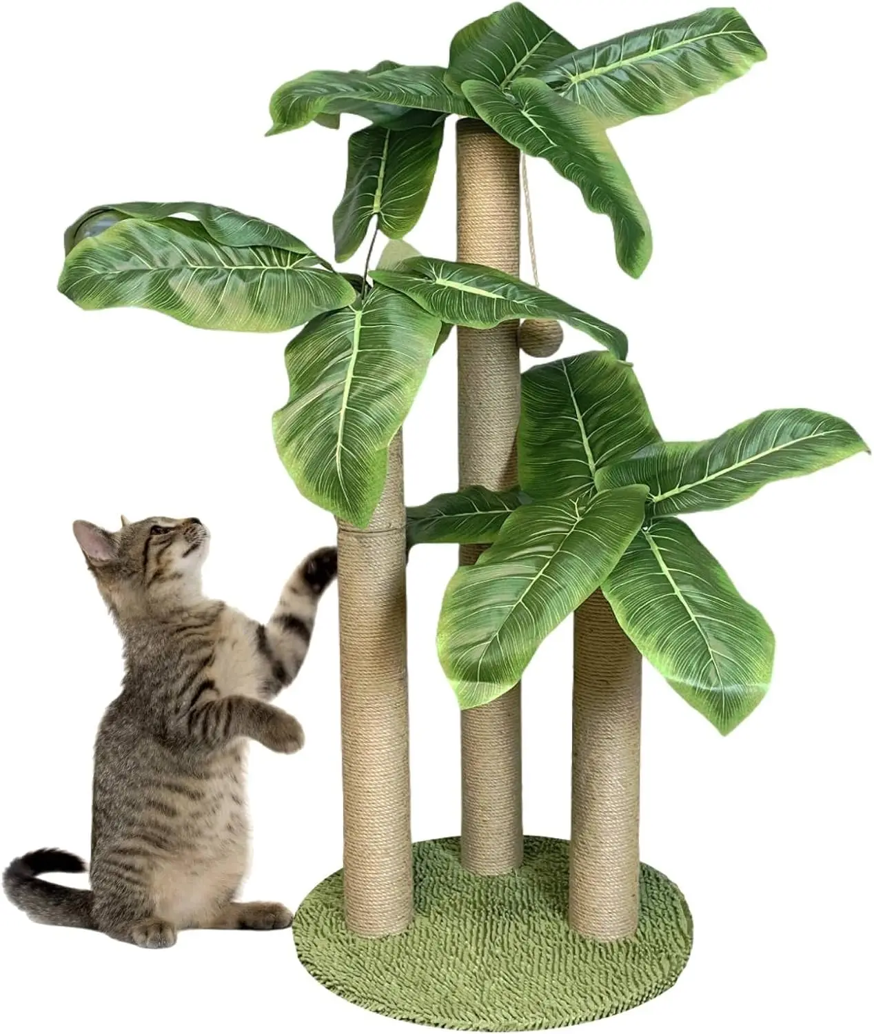 35.4"Tall Cat Scratching Post, Cat Scratcher with 3 Scratching Poles for Adult Kitten Scratching Tree Hanging Ball Toy C
35.4"Tall Cat Scratching Post, Cat Scratcher with 3 Scratching Poles for Adult Kitten Scratching Tree Hanging Ball Toy C