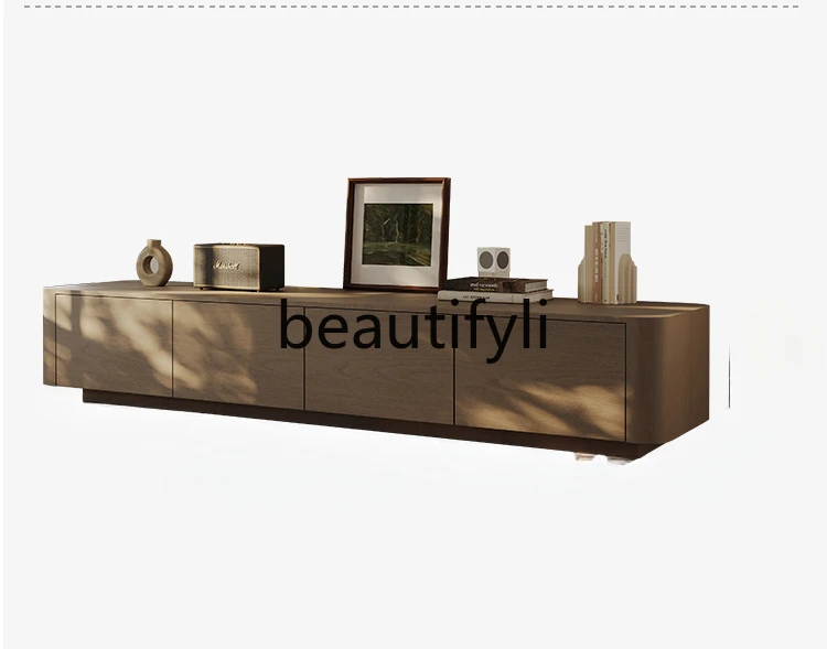 Medieval solid wood TV cabinet black walnut modern simple household living room small apartment floor cabinet coffee table
Medieval solid wood TV cabinet black walnut modern simple household living room small apartment floor cabinet coffee table
