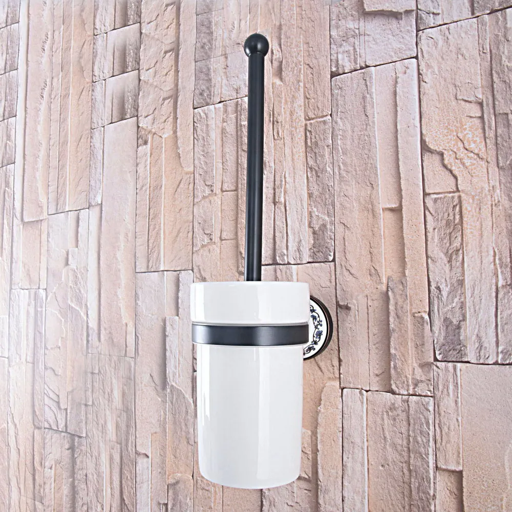 Black Oil Rubbed Bronze Wall Mounted Bathroom Ceramic Cup and Brass Toilet Brush Holder tba762
Black Oil Rubbed Bronze Wall Mounted Bathroom Ceramic Cup and Brass Toilet Brush Holder tba762
