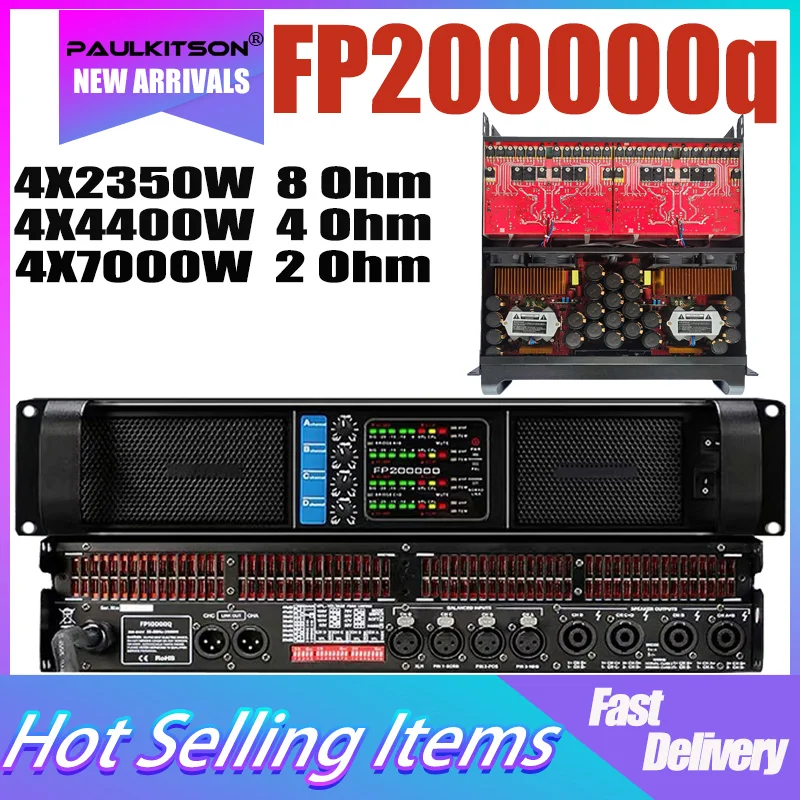 Paulkitson FP20000q 7000W 4 Channel Professional Power Amplifier For Subwoofer & Line Array Loudspeaker Amplificador 2350W 8Ohms
Paulkitson FP20000q 7000W 4 Channel Professional Power Amplifier For Subwoofer & Line Array Loudspeaker Amplificador 2350W 8Ohms