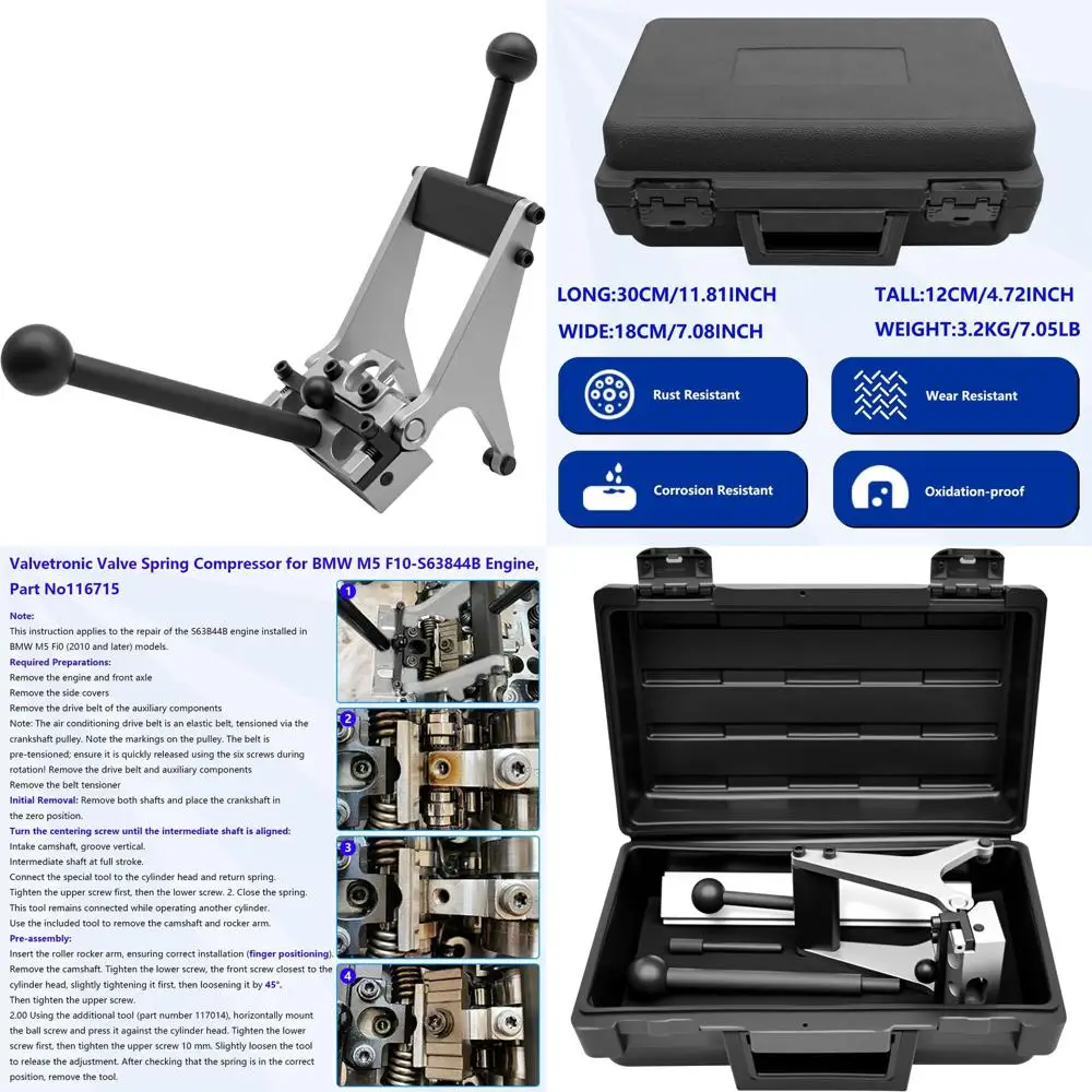 Инструмент для снятия пружины давления клапана ZKTOOL, подходящий для двигателя BMW S63, S63TU. Если у BM 2249160.
Инструмент для снятия пружины давления клапана ZKTOOL, подходящий для двигателя BMW S63, S63TU. Если у BM 2249160.