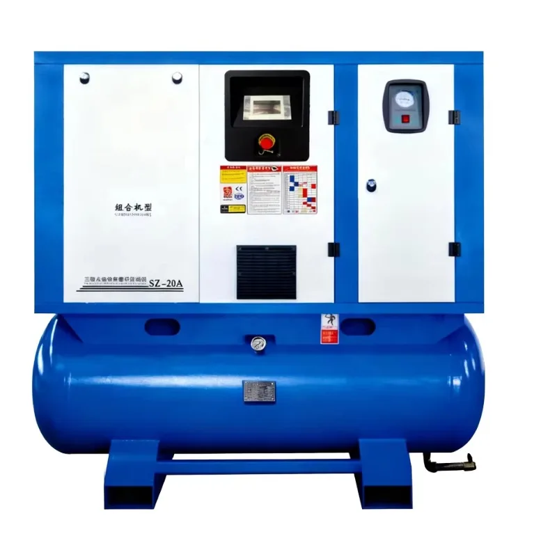 Stationary Lubricated Screw Air Compressor Air Tank PLC Bearing AC Power 15kw 20hp Integrated High Efficiency Smart Silent
Stationary Lubricated Screw Air Compressor Air Tank PLC Bearing AC Power 15kw 20hp Integrated High Efficiency Smart Silent