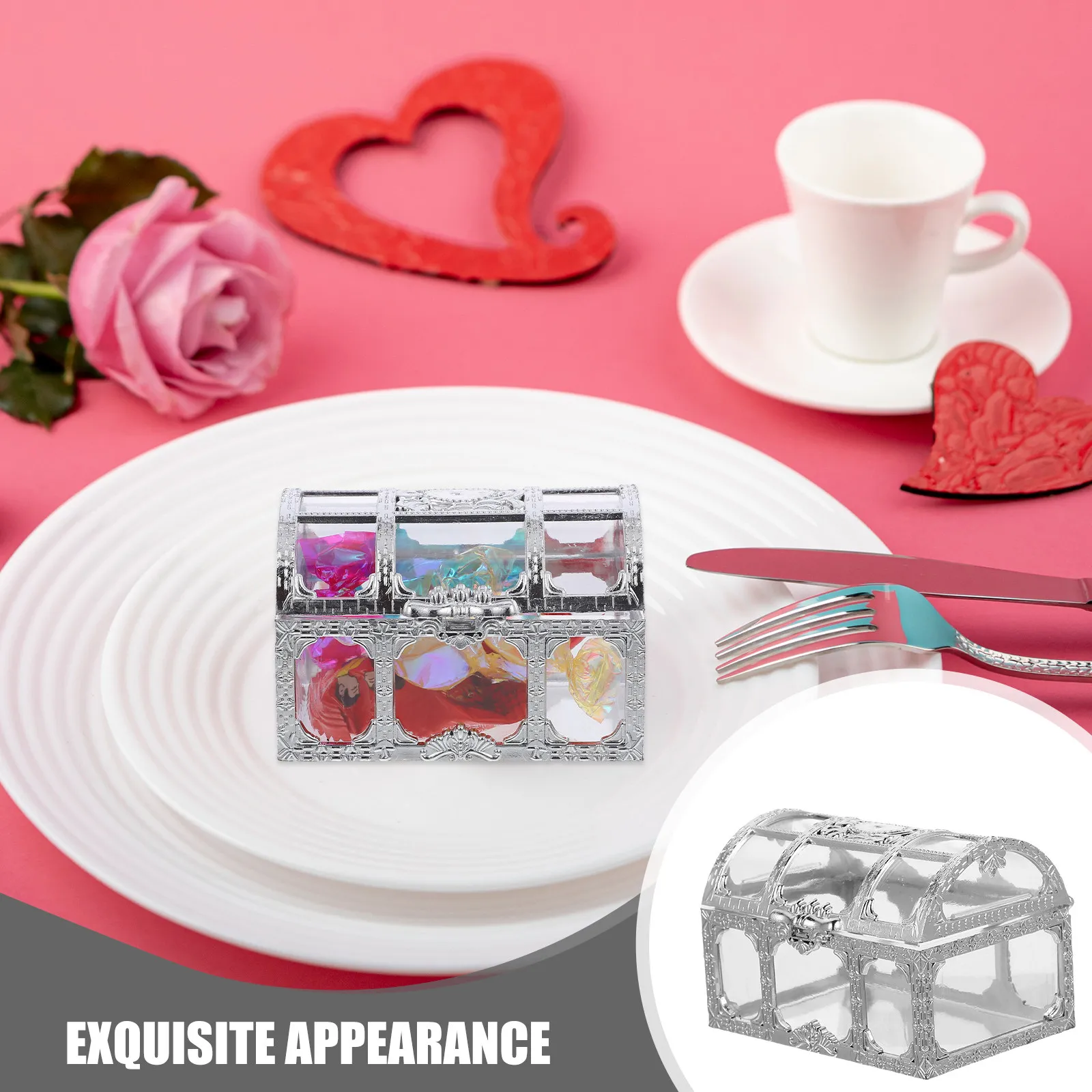 10 прочных прозрачных коробок-сундуков для конфет, для свадебных подарков, подарков на день рождения, контейнеры для хранения и демонстрации сладостей
10 прочных прозрачных коробок-сундуков для конфет, для свадебных подарков, подарков на день рождения, контейнеры для хранения и демонстрации сладостей