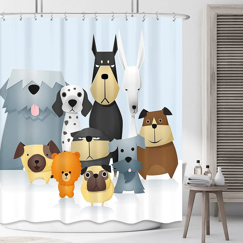 Cute Dogs Shower Curtain Puppy Pets Animals Funny Curious Cartoon Dogs Bulldog Pattern Waterproof Bath Curtains Bathroom Decor
Cute Dogs Shower Curtain Puppy Pets Animals Funny Curious Cartoon Dogs Bulldog Pattern Waterproof Bath Curtains Bathroom Decor