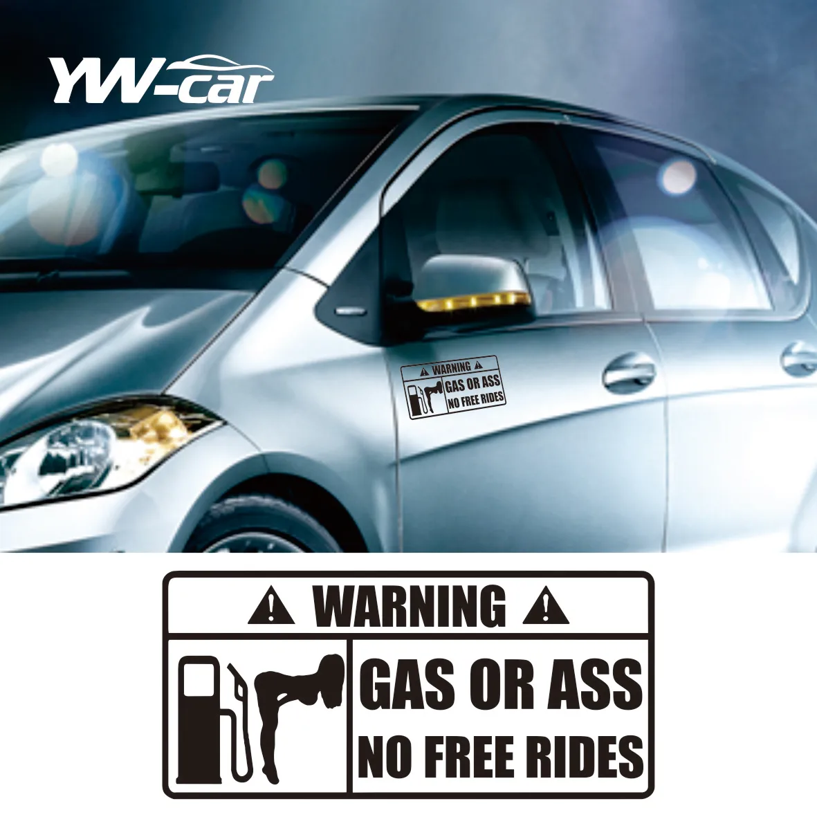 2PCS Humorous 3D "Gas or Ass" Car Stickers - Waterproof Vinyl Decals for Rear Windows, Add Fun to Your Vehicle
2PCS Humorous 3D "Gas or Ass" Car Stickers - Waterproof Vinyl Decals for Rear Windows, Add Fun to Your Vehicle