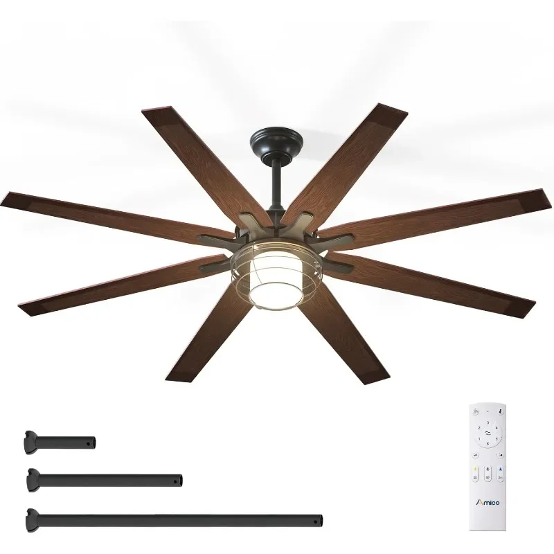 66'' Indoor/Outdoor Black Ceiling Fan with Remote Control, Reversible DC Motor, 8 Blades
66'' Indoor/Outdoor Black Ceiling Fan with Remote Control, Reversible DC Motor, 8 Blades