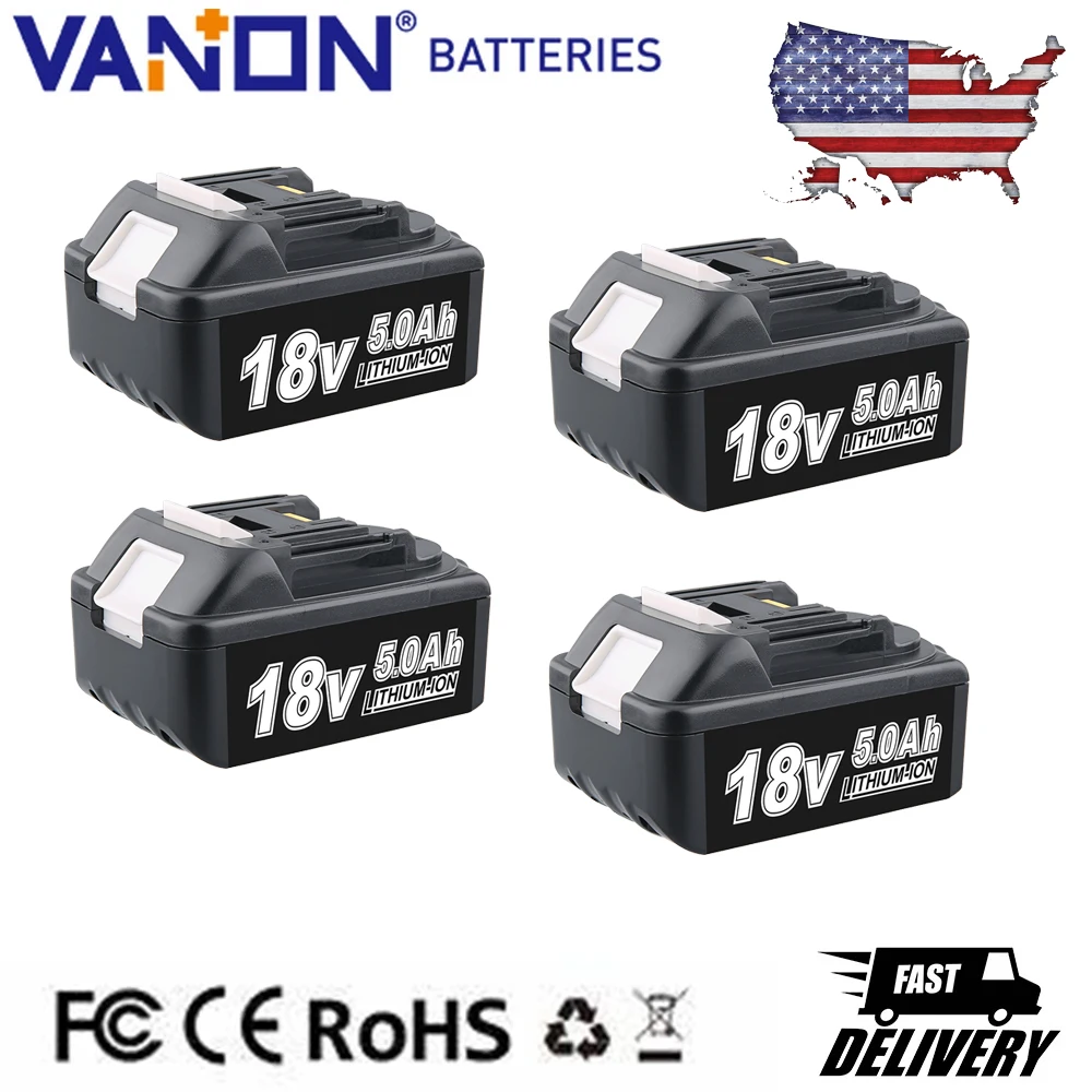 VANON 1/2/4Pcs 5.0Ah BL1850 Replace for Makita 18V BL1815 BL1830 BL1860 BL1890 Li-on Battery Pin,Suit for Makita 18V Tools
VANON 1/2/4Pcs 5.0Ah BL1850 Replace for Makita 18V BL1815 BL1830 BL1860 BL1890 Li-on Battery Pin,Suit for Makita 18V Tools