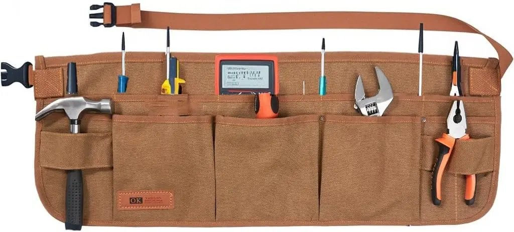 Canvas Work Tool Apron 10 Pockets Waist Apron for Men Women,Adjustable Buckle Closure Tool Bags for Outdoor Work, Woodworkers, Artists and Craftspeople M-XXL
Canvas Work Tool Apron 10 Pockets Waist Apron for Men Women,Adjustable Buckle Closure Tool Bags for Outdoor Work, Woodworkers, Artists and Craftspeople M-XXL