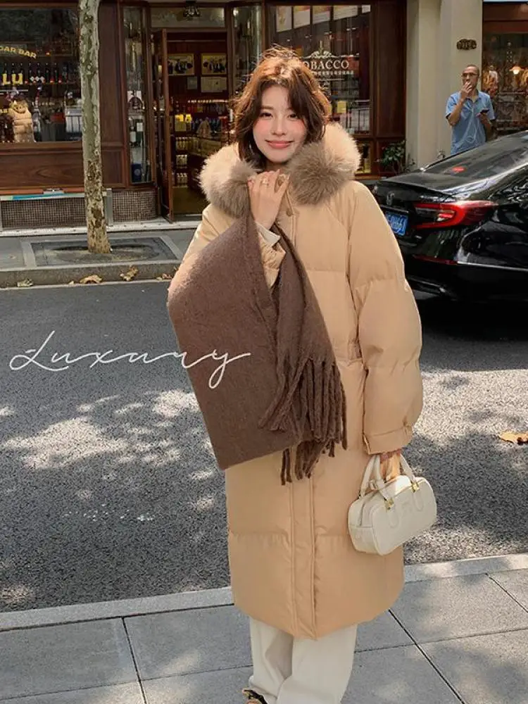 Winter Black Pink Long Sleeve Zipper Loose Cotton Padded Jacket Women Khaki Thicken Warm Down Coat Casual Vacation Hooded Parkas
Winter Black Pink Long Sleeve Zipper Loose Cotton Padded Jacket Women Khaki Thicken Warm Down Coat Casual Vacation Hooded Parkas