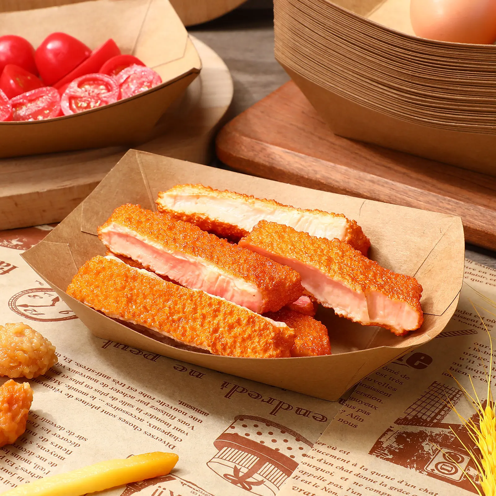 50Pcs Disposable Kraft Paper Food Trays Sturdy Leak-Resistant Snack Bowls for Serving Hot Dogs Bbq Parties Picnics Catering
50Pcs Disposable Kraft Paper Food Trays Sturdy Leak-Resistant Snack Bowls for Serving Hot Dogs Bbq Parties Picnics Catering