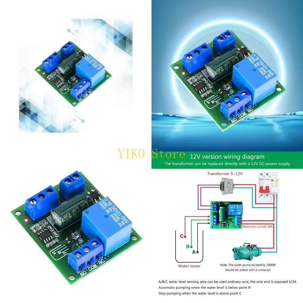 K32C плата контроллера уровня воды AC 12 В, релейный модуль, датчики переключения насоса, автоматический для умного дома
K32C плата контроллера уровня воды AC 12 В, релейный модуль, датчики переключения насоса, автоматический для умного дома