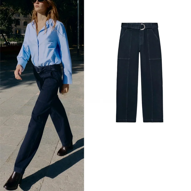 Winter New mat High Waist Straight Leg Workwear Pants with Belt Ladies High Elastici Polyester Fiber Jeans
Winter New mat High Waist Straight Leg Workwear Pants with Belt Ladies High Elastici Polyester Fiber Jeans