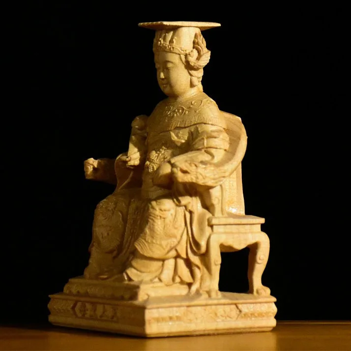 DSA boxwood carving Mazu statue ornament solid wood carving home Poseidon heaven Virgin Crafts
DSA boxwood carving Mazu statue ornament solid wood carving home Poseidon heaven Virgin Crafts