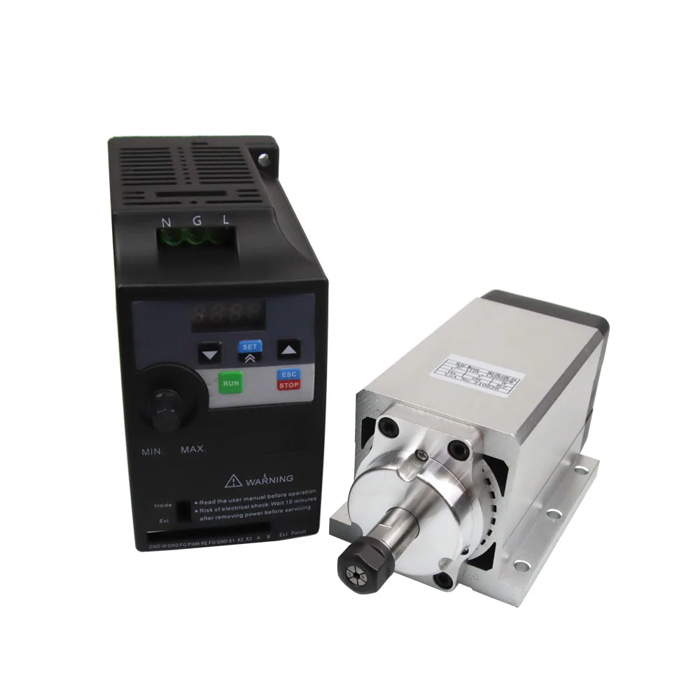 0.7kw ER11 air Cooled Spindle Motor with Inverter /driver 700w air Cooling Dc Brushless Motor CNC Milling 220v/ 110v Spindle
0.7kw ER11 air Cooled Spindle Motor with Inverter /driver 700w air Cooling Dc Brushless Motor CNC Milling 220v/ 110v Spindle